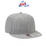 OTTO-H1054   ヘザーウールブレンド フラットバイザーキャップ(スナップバック)